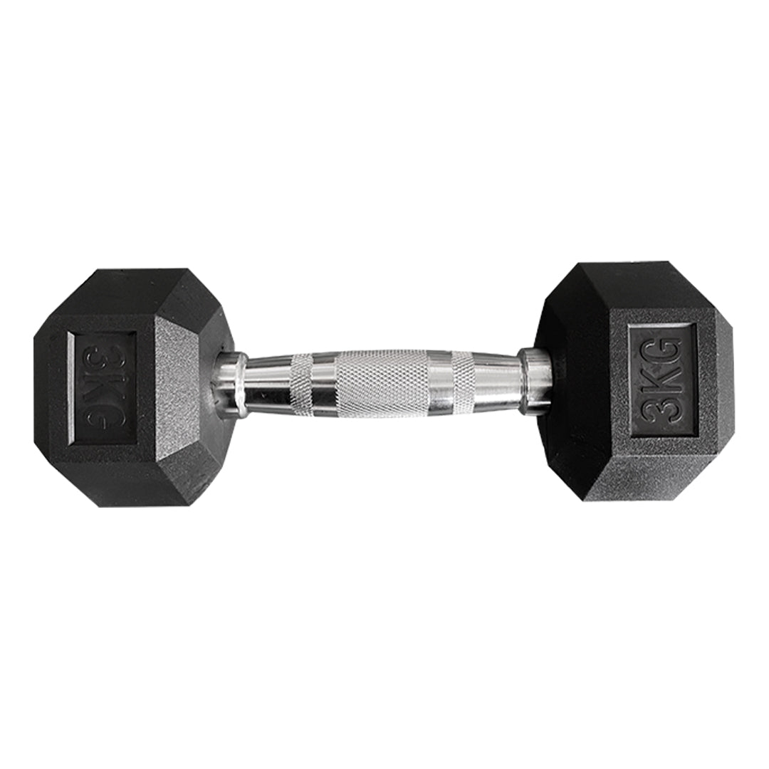 Hexagon Rubber Dumbbell