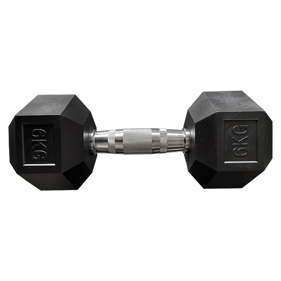 Hexagon Rubber Dumbbell