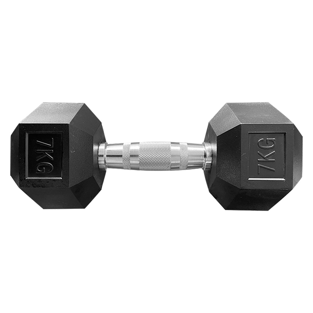 Hexagon Rubber Dumbbell