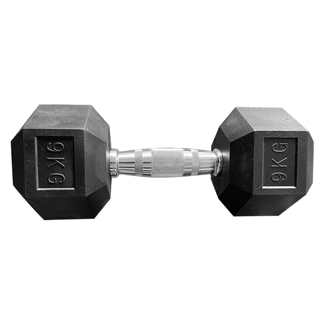 Hexagon Rubber Dumbbell