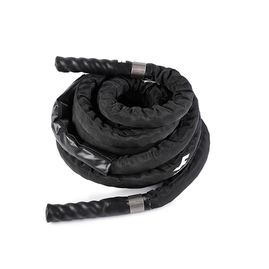 Black Battle Power Rope made of Polyester and 12meter long